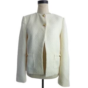 NWT Reformation Poppy Jacket In Cream White Small